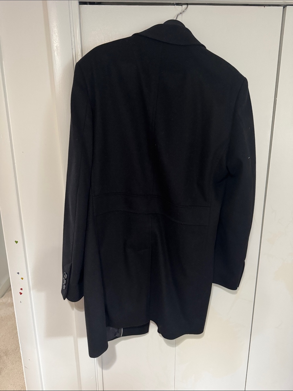 Boss Black Wool Single-Breasted Pea Coat - Picture 4 of 6